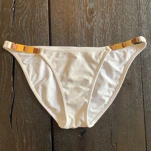 ViX white S bikini bottom with detailed accents